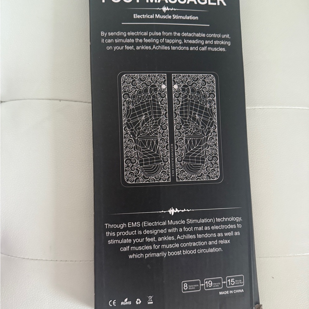 Black Foot Massager with EMS Technology